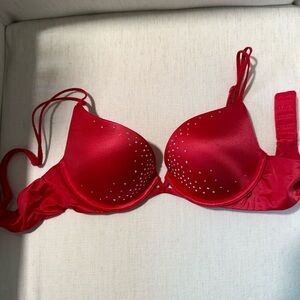 Victoria's Secret Very Sexy Red Bra with Glittering Details